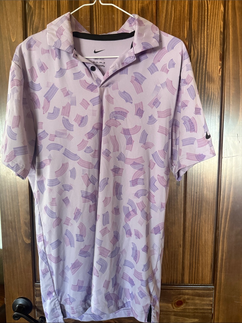 Nike Men’s Lavender & Light Purple Abstract Pattern Polo